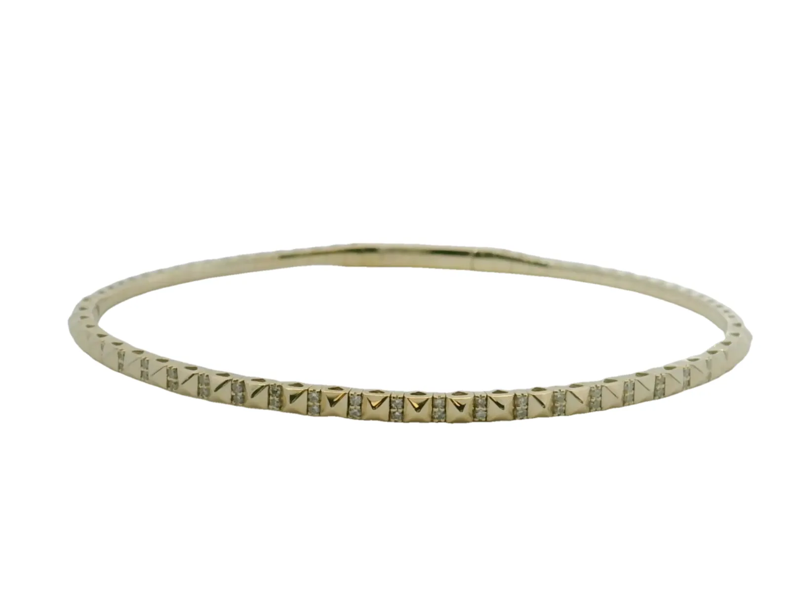 14K Yellow Gold Flexible Diamond Bracelet - .19ctw