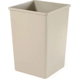 50 Gallon Square Rubbermaid Waste Receptacle - Beige