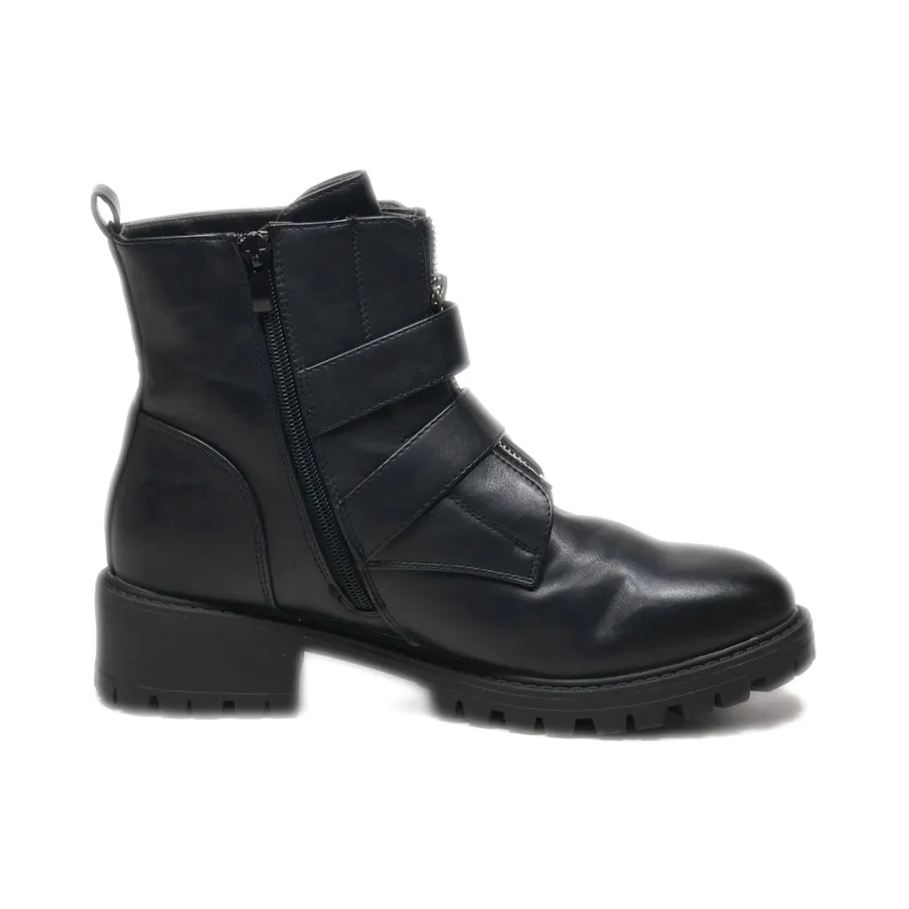 About You Ankle Boots Leather Black Colour For Women