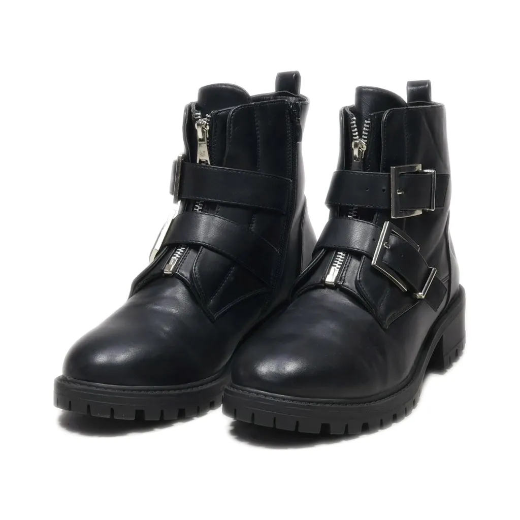 About You Ankle Boots Leather Black Colour For Women