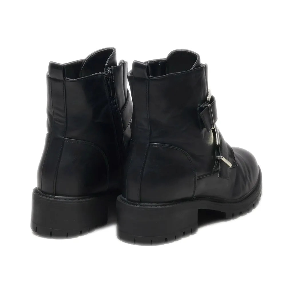 About You Ankle Boots Leather Black Colour For Women