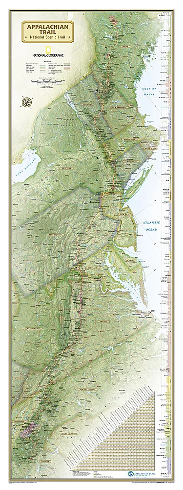 Appalachian Trail Wall Map