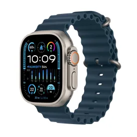 Apple Watch Ultra 2 GPS   Cellular 49mm Titanium Case with Blue Ocean Band