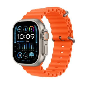 Apple Watch Ultra 2 GPS   Cellular 49mm Titanium Case with Orange Ocean Band