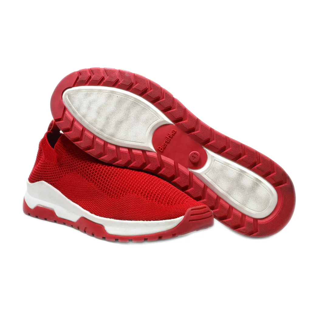 Bershka Sport Shoes Fabric Red Colour For Women