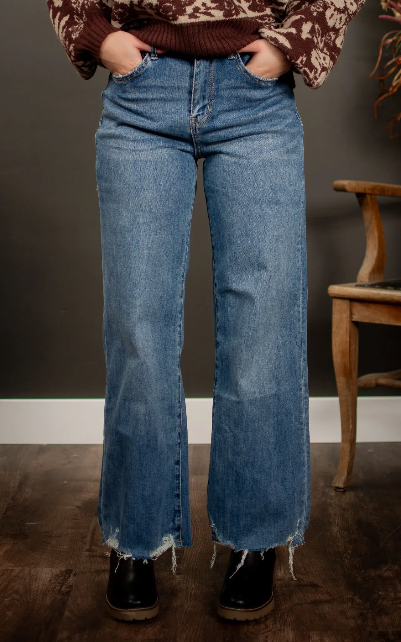 Blue Jays Wide Leg Mica Jeans