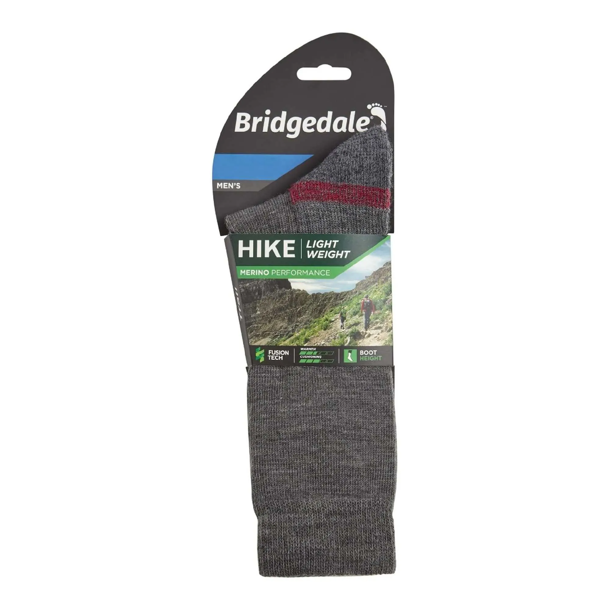 Bridgedale Mens Hike Lightweight Merino Performance Socks - Black