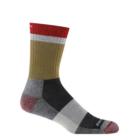 Darn Tough Men's Heady Stripe Micro Crew Lightweight Hiking Sock in Ash