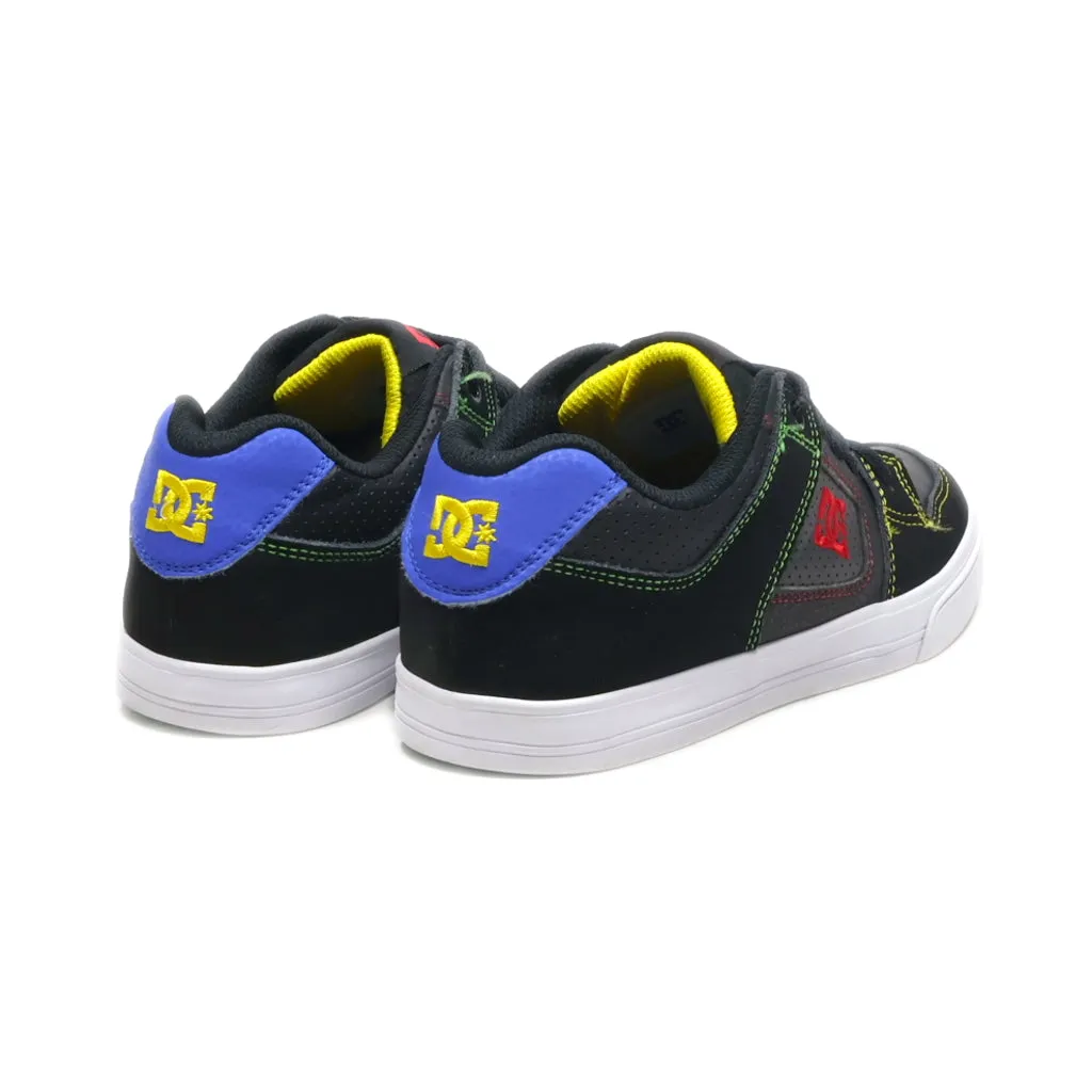 Dc Shoes Pure Skate Low-Top Sneakers Leather Black Colour For Women