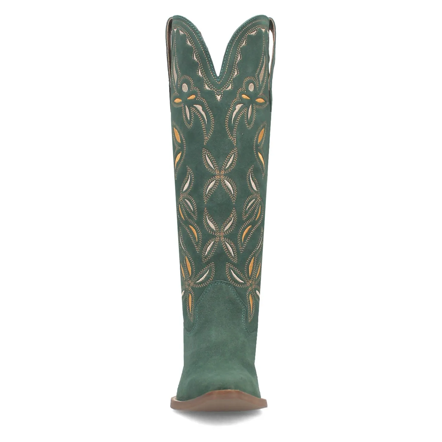 Dingo Womens Bandelera Green Suede Cowboy Boots