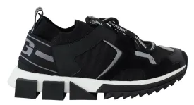 Dolce & Gabbana Black Mesh Sorrento Trekking Sneakers Shoes