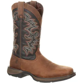 Durango Men's Rebel 12" Square Toe Pull-On Western Boot Chocolate DDB0135