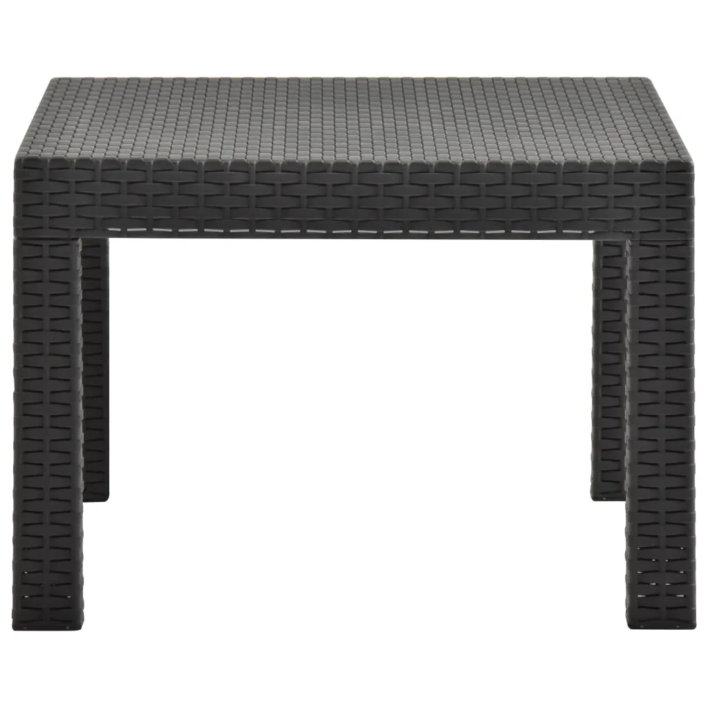 Garden Table Anthracite 58x58x41 cm PP Rattan