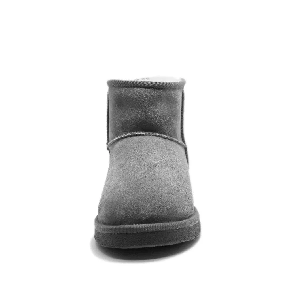 Geometric Short Ugg Boot - Grey