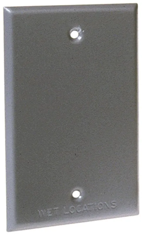 Hubbell 5173-5 Cover, 4-17/32 in L, 2-25/32 in W, Metal, Gray, Powder-Coated :CD: QUANTITY: 1