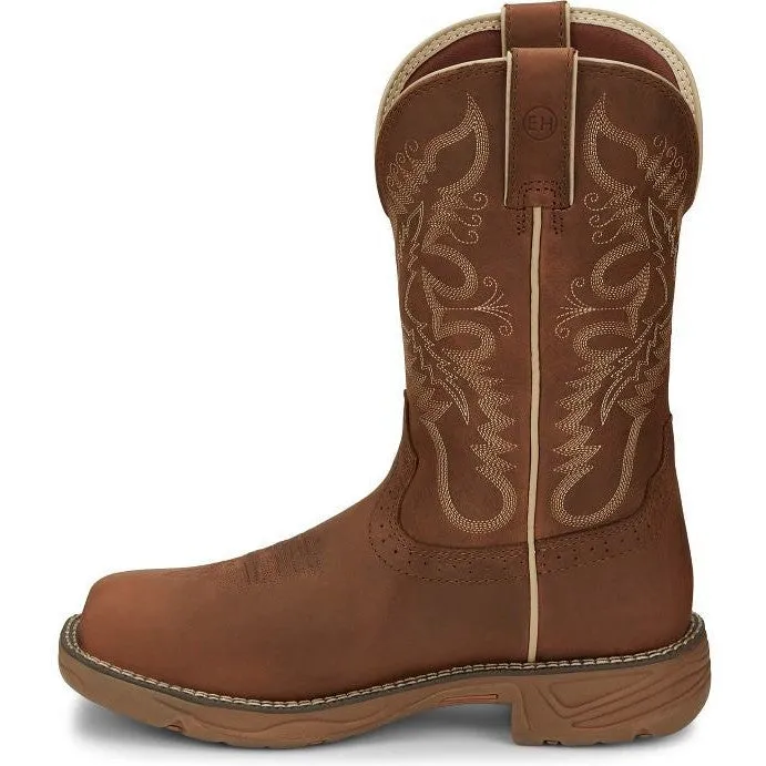 Justin Women's Rush 11" Nano CT WP Western Work Boot -Tan- SE4352