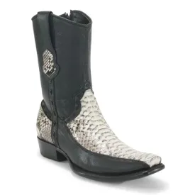 King Exotic Boots #479BF5749 Men's Dubai Boot  | Python Y Deer Boots Color Natural