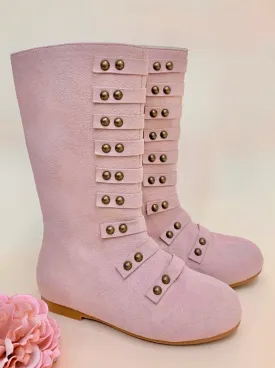 Military Style Studded Boots  By Liv and Mia