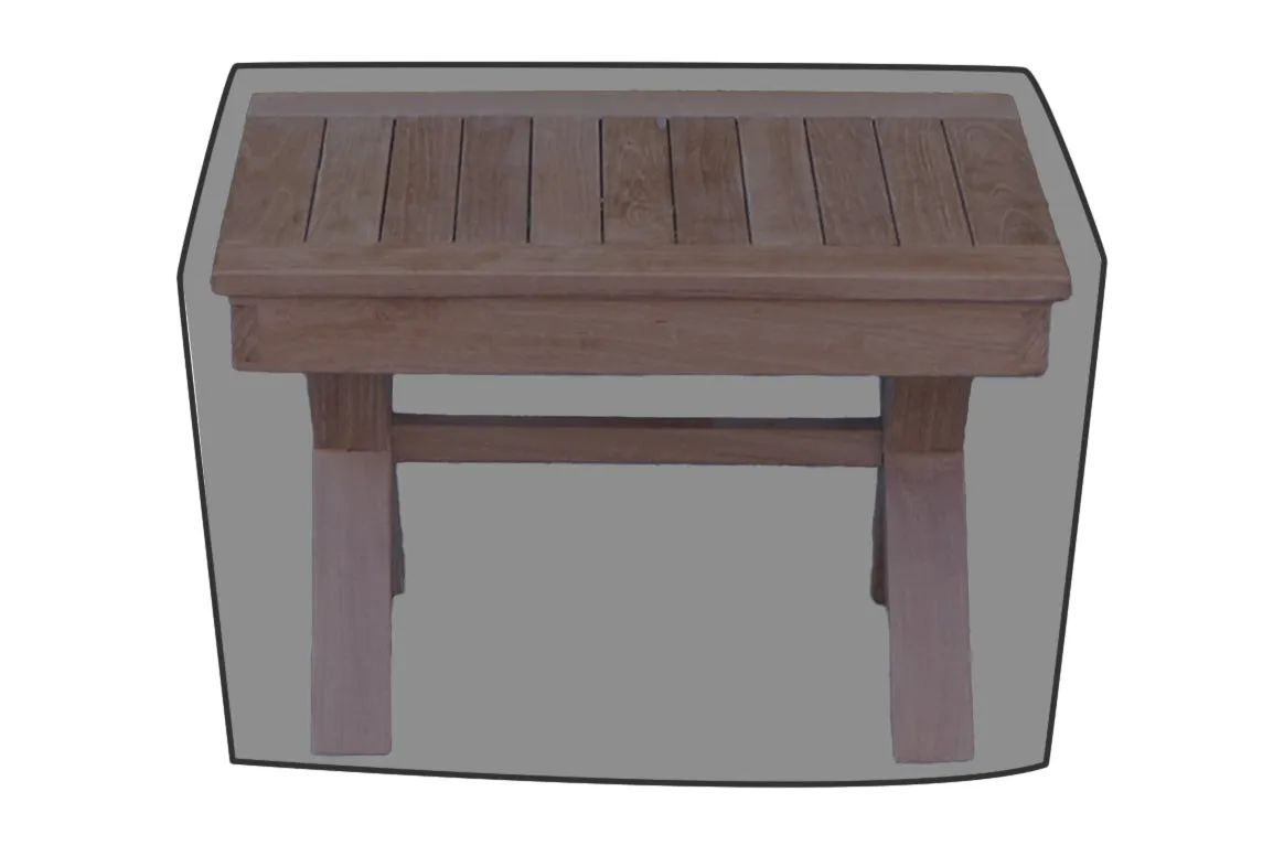 Newport 24" Teak Outdoor End Table WeatherMAX Outdoor Weather Cover