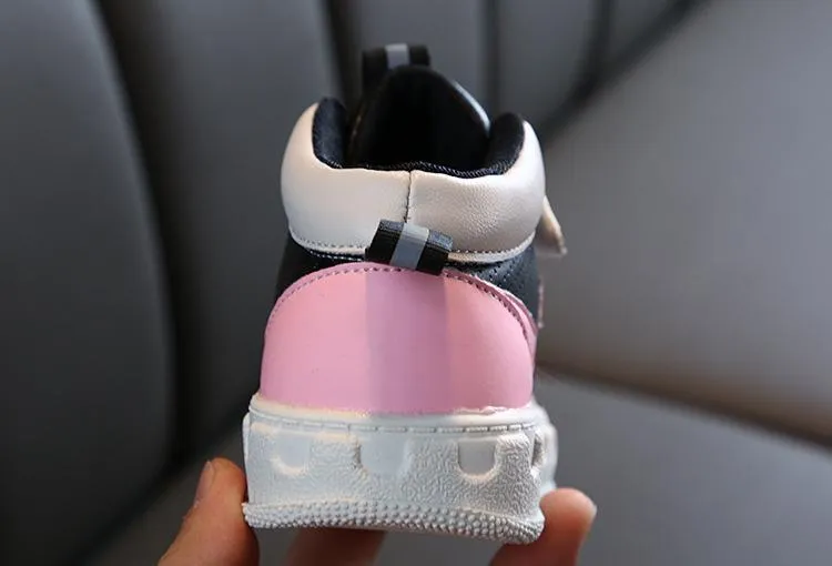 Pink and Black Canvas Sports Shoes