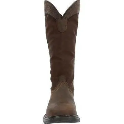 Rocky Men's Original Ride FLX 16" Comp Toe WP Snake Boot- Brown- RKW0347