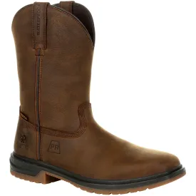 Rocky Men's Worksmart 10" Comp Toe WP Western Work Boot- Brown RKW0325