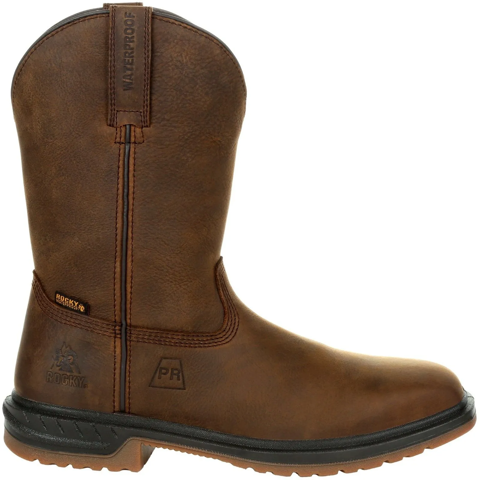 Rocky Men's Worksmart 10" Comp Toe WP Western Work Boot- Brown RKW0325