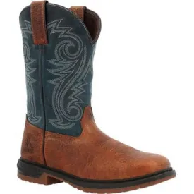 Rocky Men's Worksmart 11" WP Western Work Boot -Brown- RKW0429