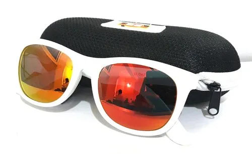 SAREEN SPORTS Classy Red With White Frame Sunglasses