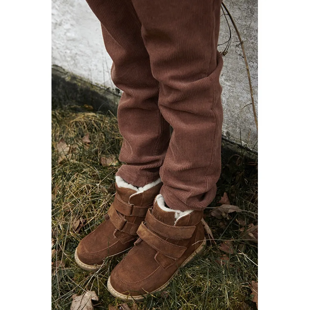 Stewie Tex Velcro Artisan Suede - bark brown