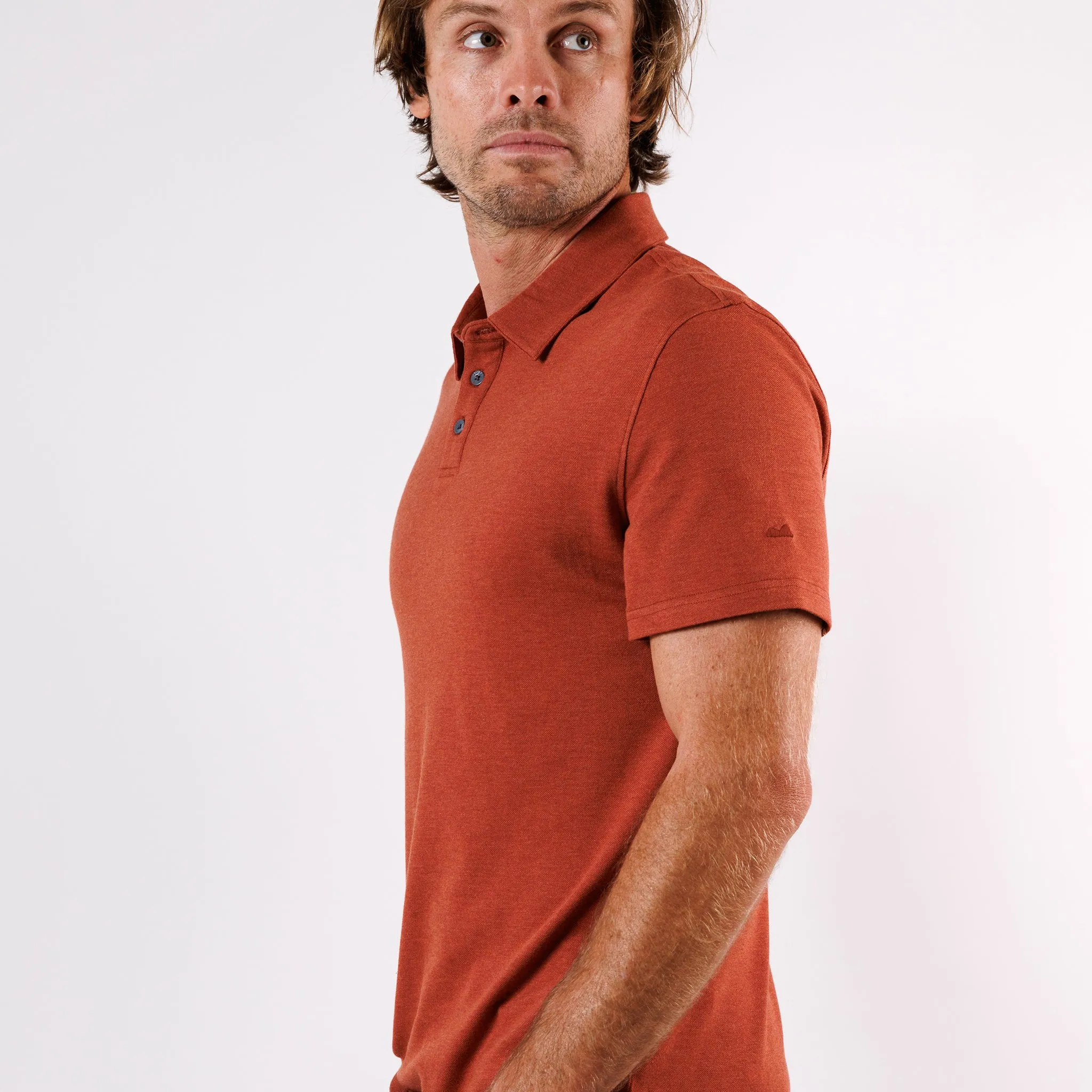 Tour Polo in Heather Sequoia