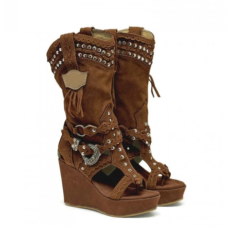 Western Platform Sandals