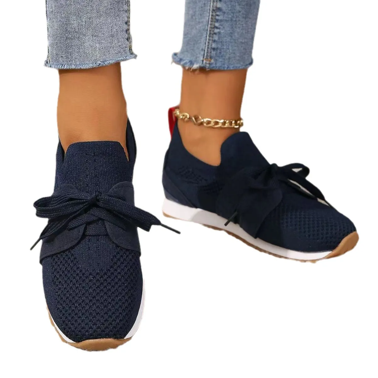 Women’s Fly Woven Casual Sneakers - Breathable & Stylish